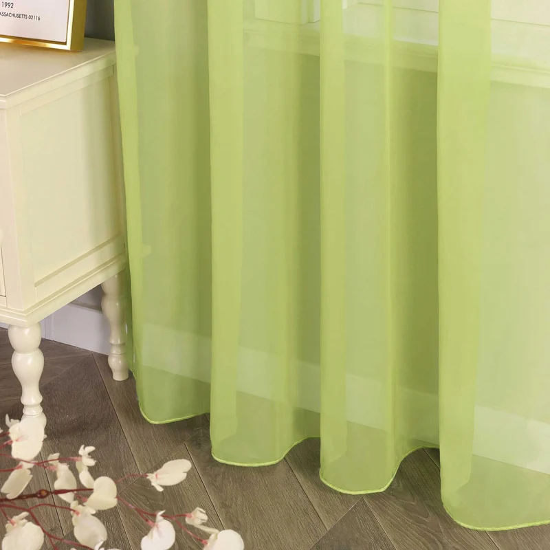 Gardine unifarbe transparent klassisch 1 stück