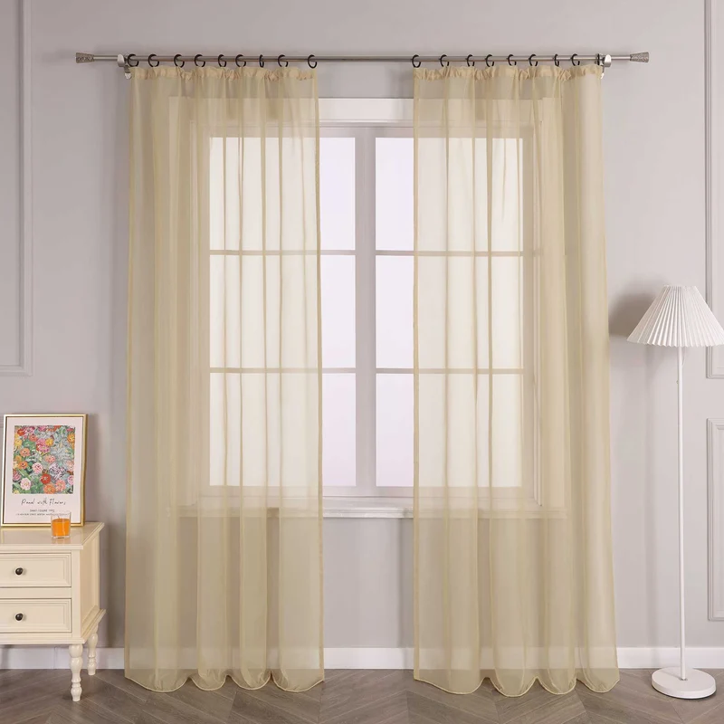 Gardine unifarbe transparent klassisch 1 stück