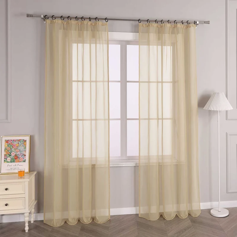 Gardine unifarbe transparent klassisch 1 stück