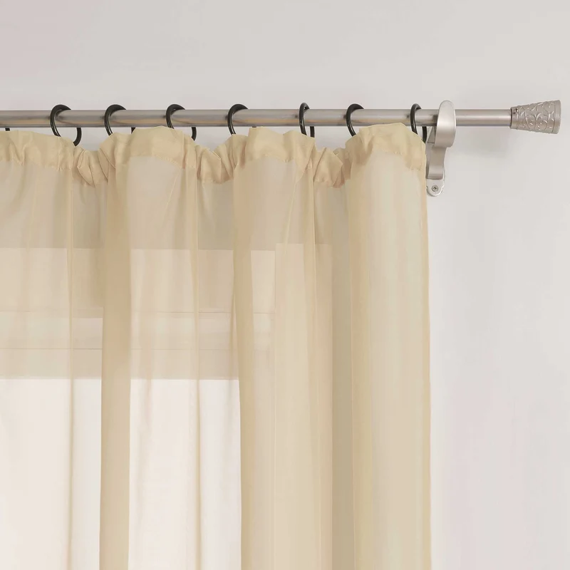 Gardine unifarbe transparent klassisch 1 stück