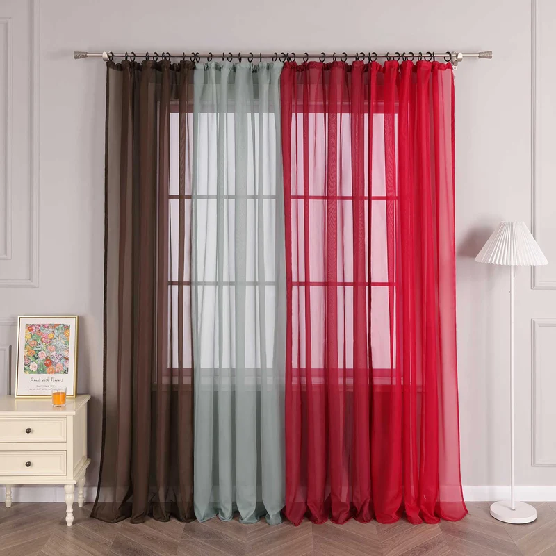 Gardine unifarbe transparent klassisch 1 stück