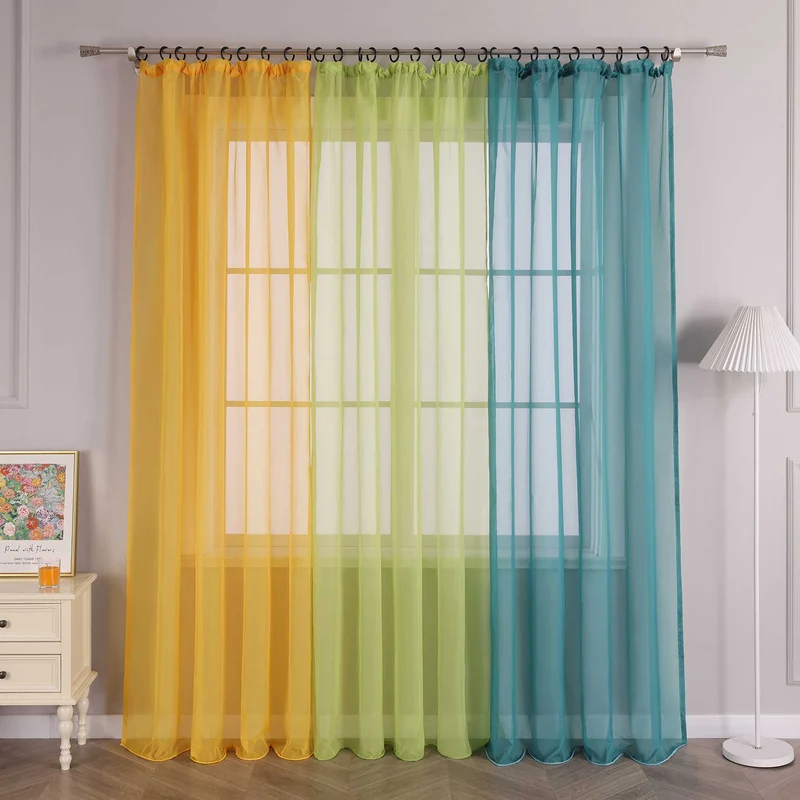 Gardine unifarbe transparent klassisch 1 stück
