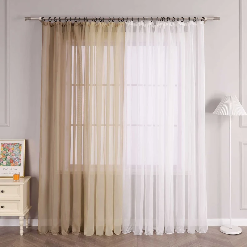 Gardine unifarbe transparent klassisch 1 stück