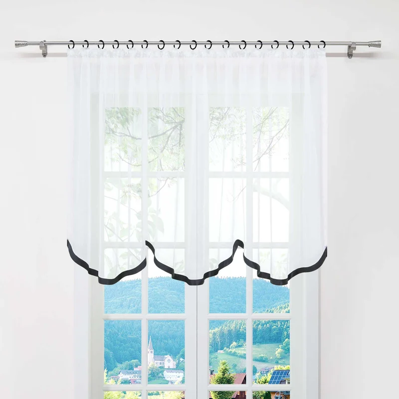 Multifunktionsgardine transparent Fensterdeko 1 stück