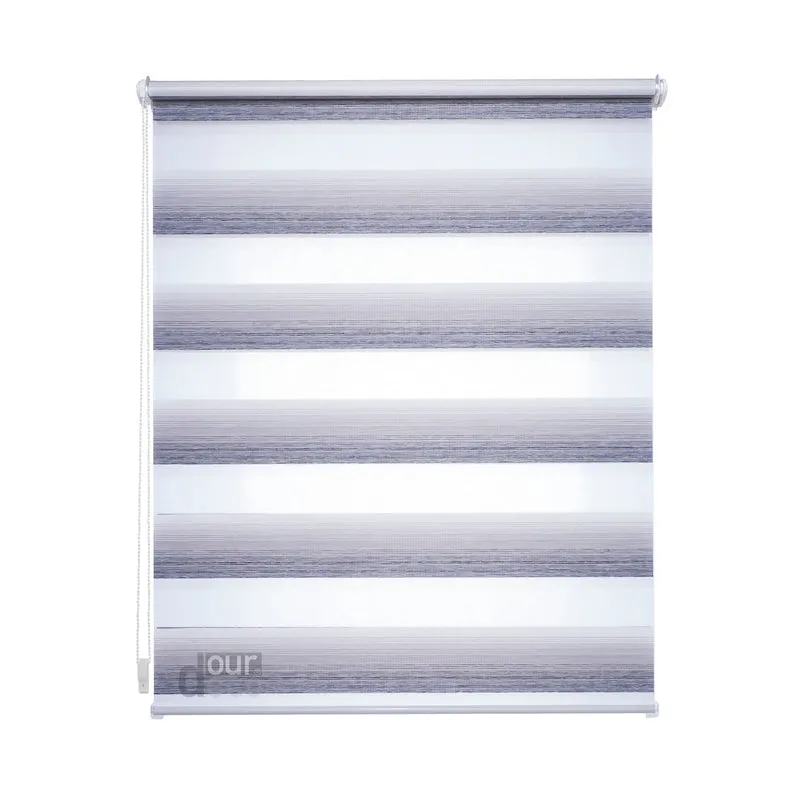 ourdeco® Doppel-Rollo Streifen und Farbverlauf, Duo-Rollo, lichtdurchlässig, blickdicht, Montage ohne Bohren, verschiedene Größen
