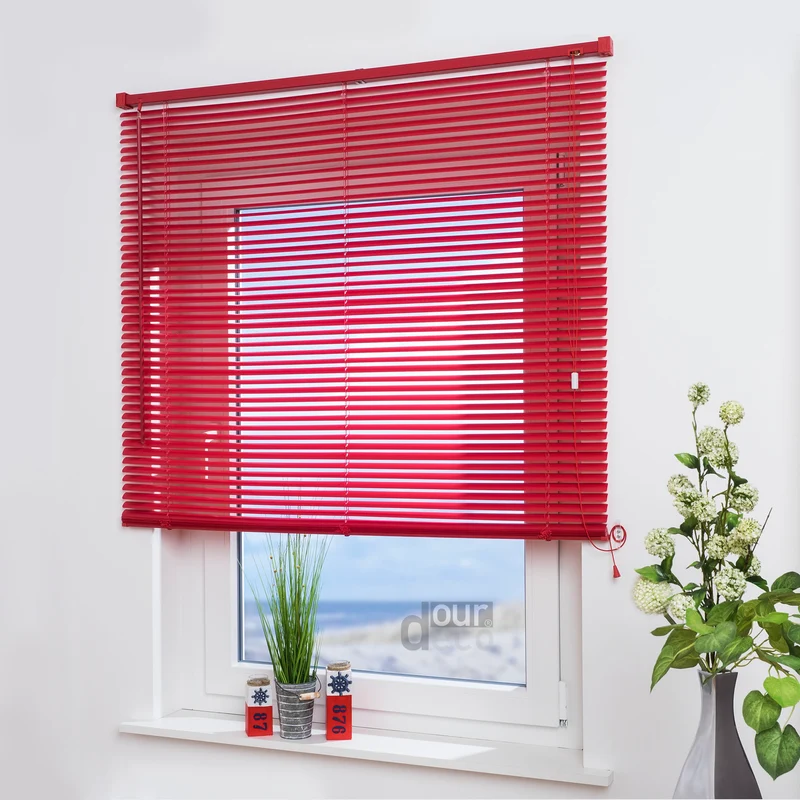 ourdeco® Jalousie aus PVC für Fenster und Türen, verschiedene Farben und Größen, einfache Montage an Wand oder Decke