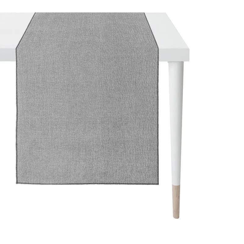 APELT Stone Läufer Struktur-Uni mit Kettelrand