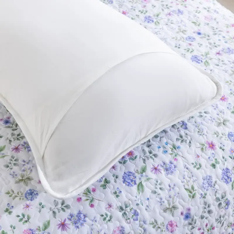 Aquarell-Wildblumen-Baumwoll-Quilt-Set