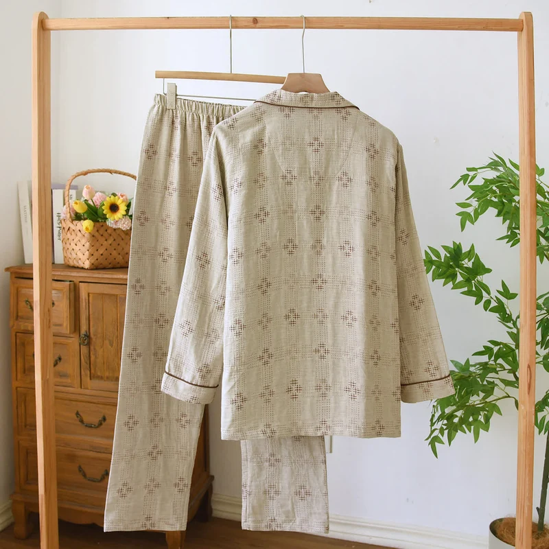 Heritage Baumwollgaze karierter Pyjama-Set