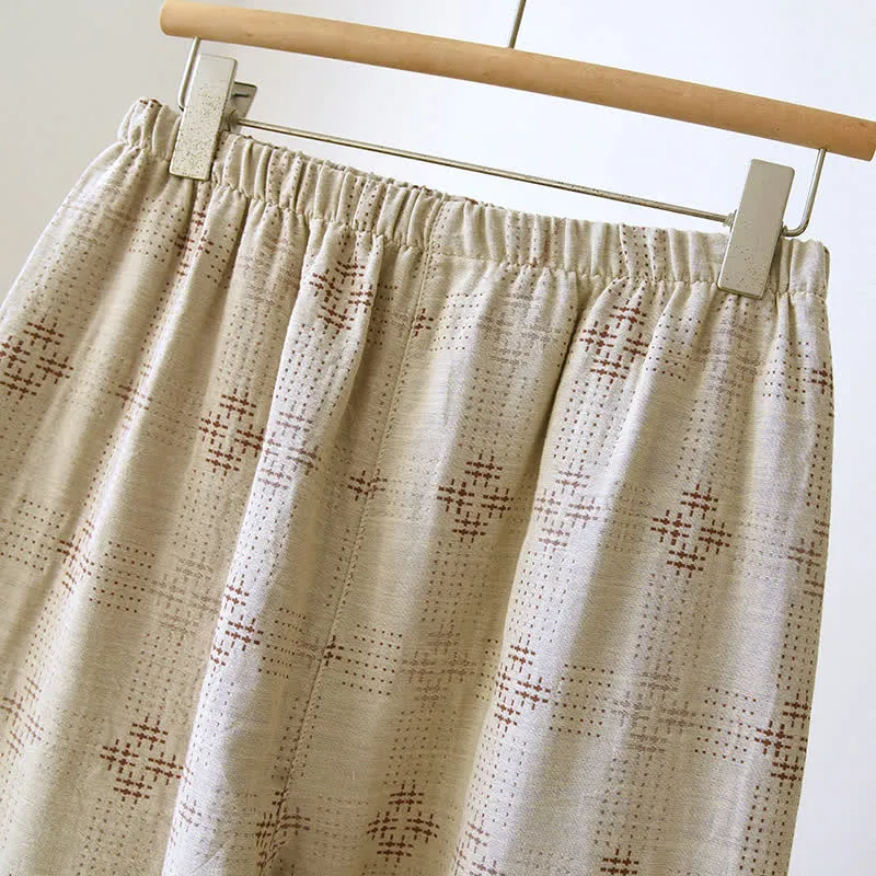 Heritage Baumwollgaze karierter Pyjama-Set
