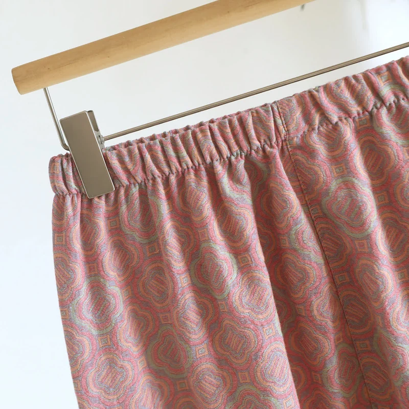 Minimalistisches Schlafanzug-Set aus bedruckter Baumwollgaze
