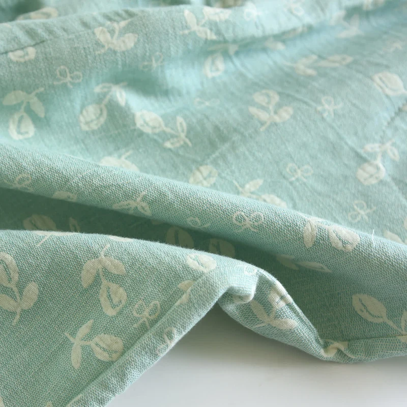 Pyjama-Set aus Baumwollgaze mit Blättermuster