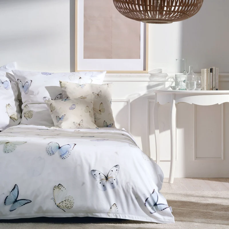APELT Papillon Bettwäsche Baumwoll-Satin Filigrane Schmetterlinge