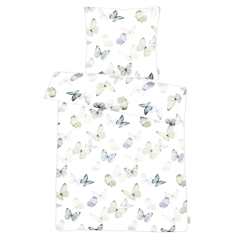 APELT Papillon Bettwäsche Baumwoll-Satin Filigrane Schmetterlinge