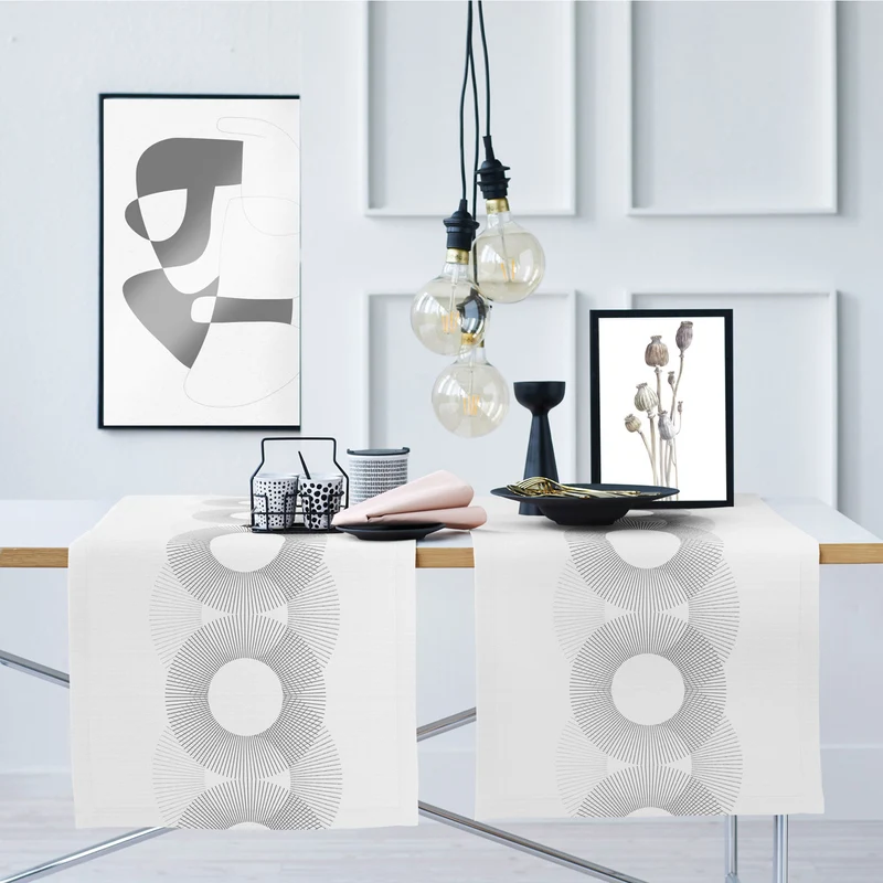 APELT 5232 Läufer grafisches Design mit Kreisen
