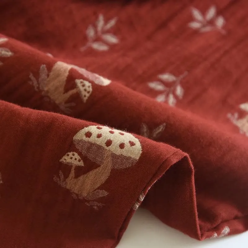 Vintage Loungewear-Set aus Baumwolle mit Pilzmuster