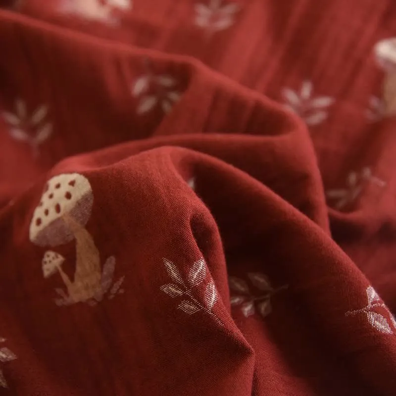 Vintage Loungewear-Set aus Baumwolle mit Pilzmuster