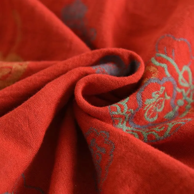 Loungewear-Set aus rotem Baumwoll-Glücksbeutel