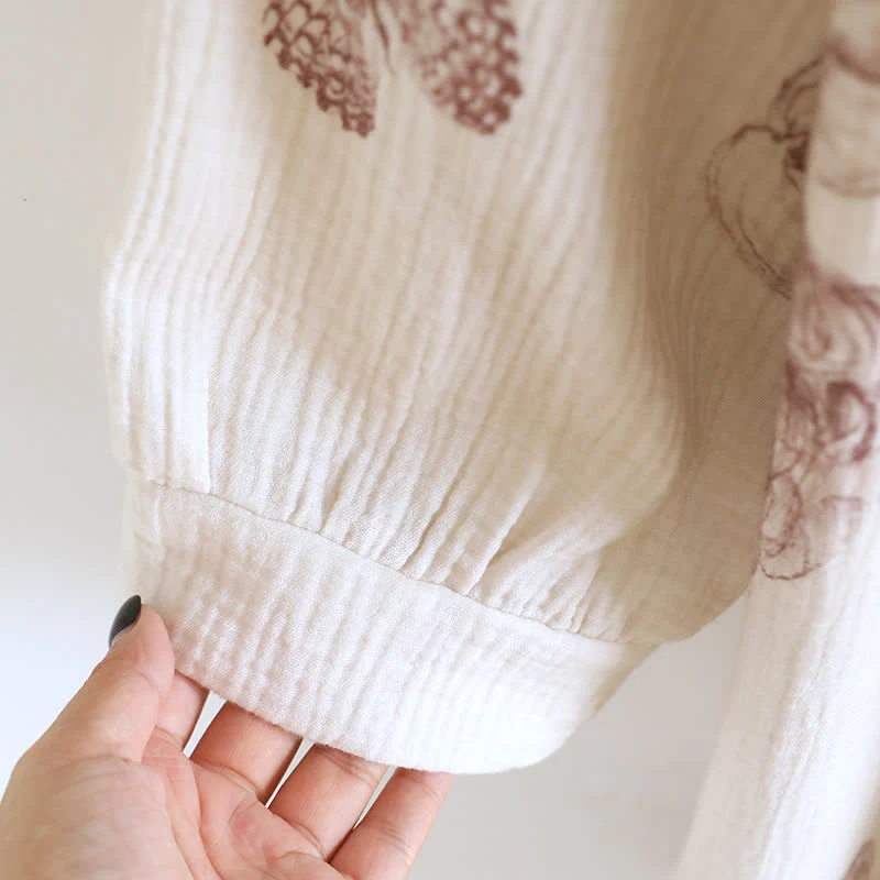Schmetterling Hanfu inspiriertes Loungewear-Set aus Baumwolle