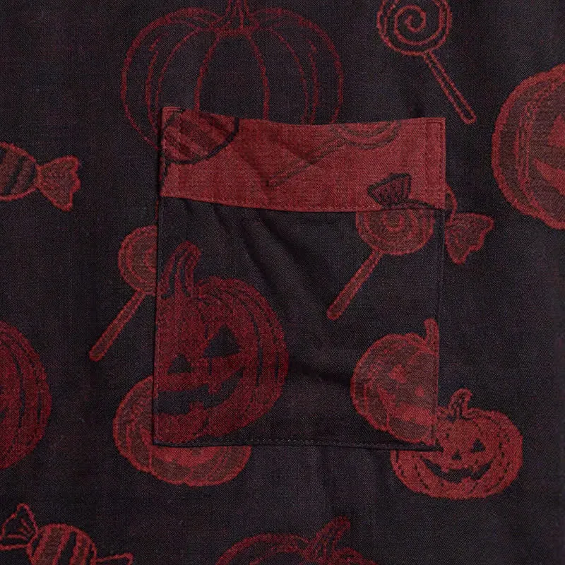 Gruseliger Kürbis-Bonbon-Baumwollkimono