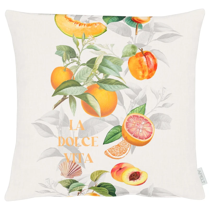 APELT 6752 Kissen Citrusfrüchte, Melone und Pfirsich