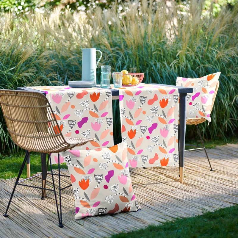 APELT 3807 Kissen Grafisches all-over Outdoor mit Fleckschutz