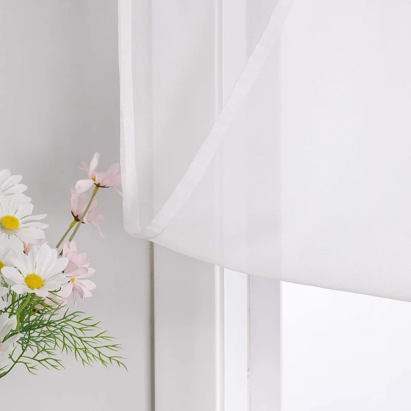 Rollo mit Schleifendesign transparent hochziehbar Fensterdeko 1 Stück