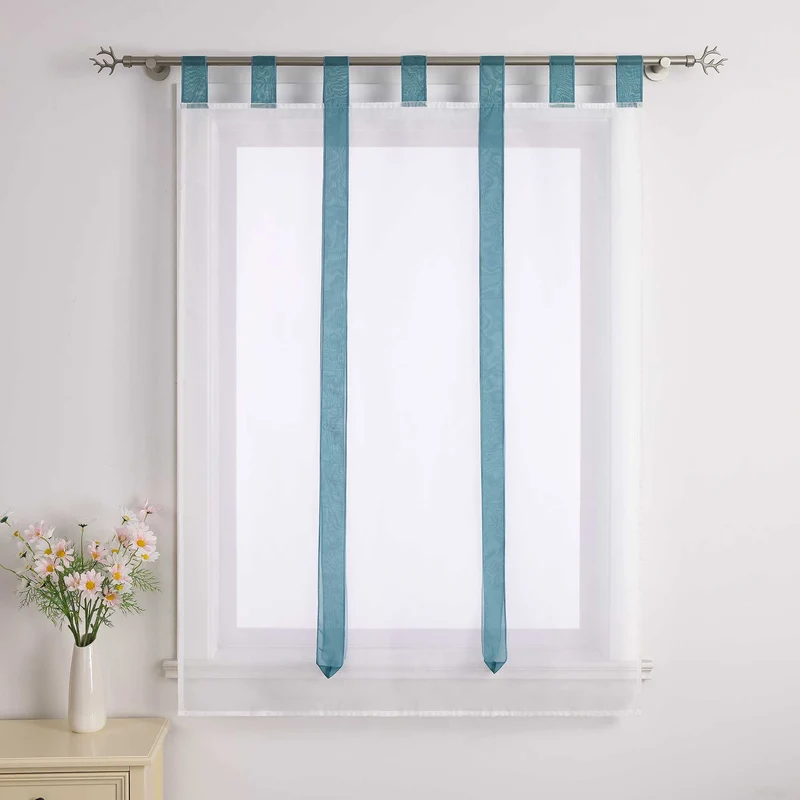 Rollo mit Schleifendesign transparent hochziehbar Fensterdeko 1 Stück
