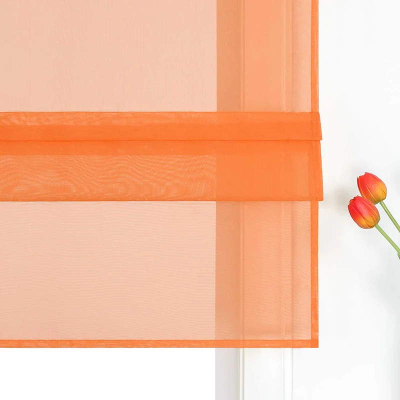 Rollo Voile Raffgardinen für Küche Transparent 1 Stück