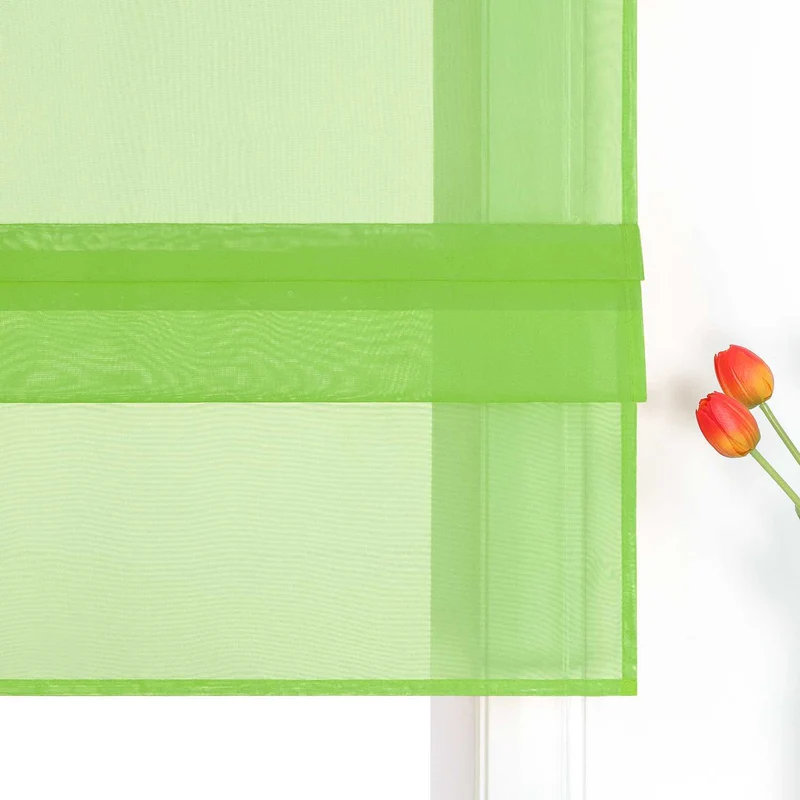 Rollo Voile Raffgardinen für Küche Transparent 1 Stück