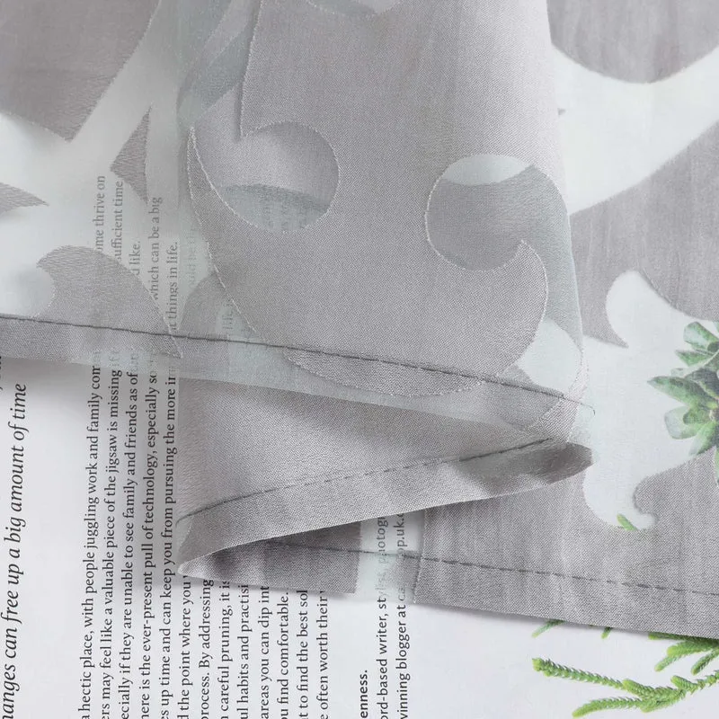 Scheibengardine Voile Bistrogardinen mit Schlaufenaufhängung mit Ausbrenner