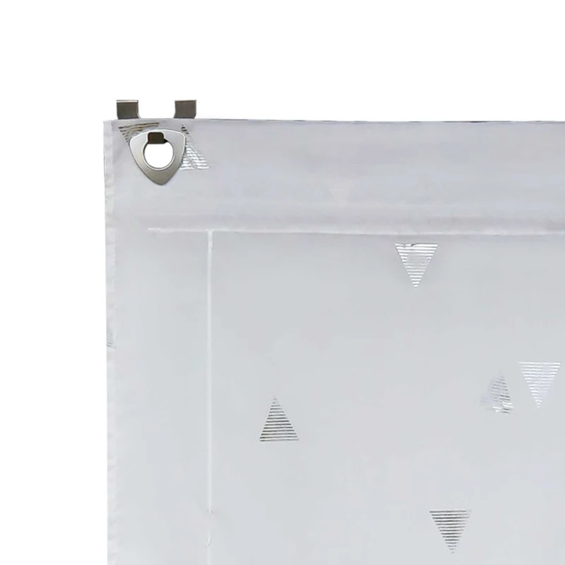 Rollo ohne Bohren mit Hakenaufhängung Voile Ösenrollo mit Glanzdruck 1 Stück