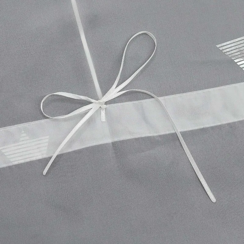 Rollo ohne Bohren mit Hakenaufhängung Voile Ösenrollo mit Glanzdruck 1 Stück