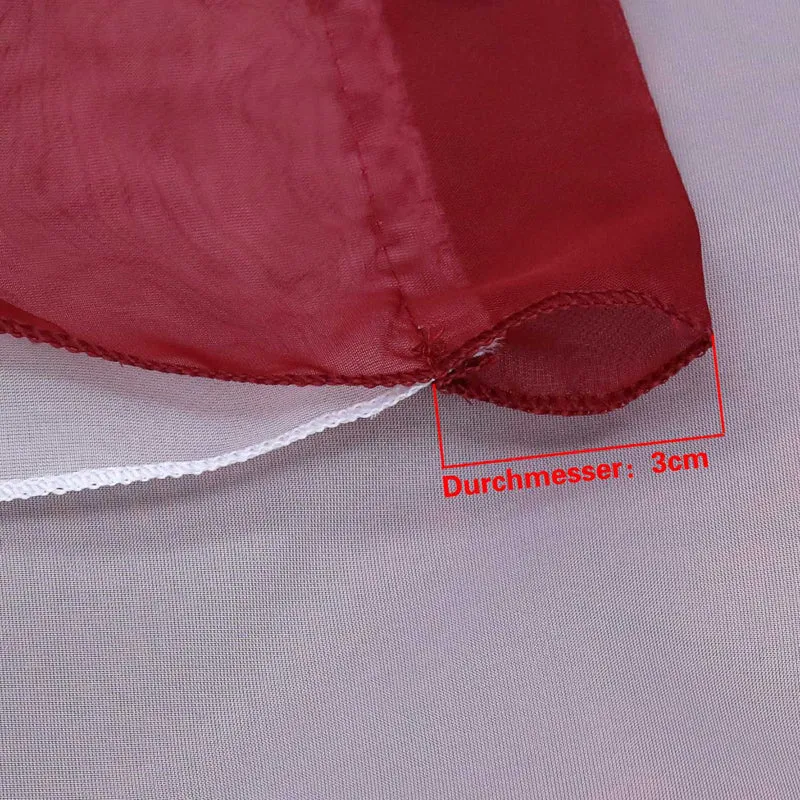 Scheibengardine durch Tunnelzug Voile Bistrogardinen mit Quaste 1 Stück