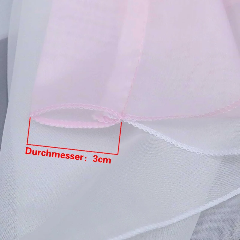 Scheibengardine durch Tunnelzug Voile Bistrogardinen mit Quaste 1 Stück