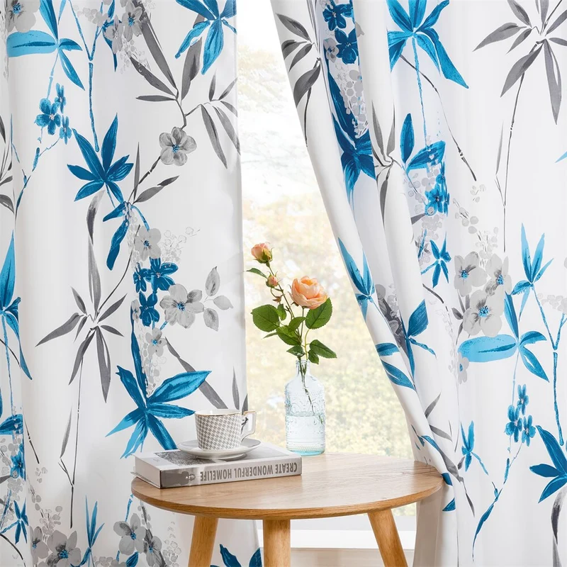 Vorhang Bryne mit floralem Bambus-Design