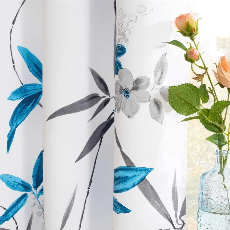 Vorhang Bryne mit floralem Bambus-Design