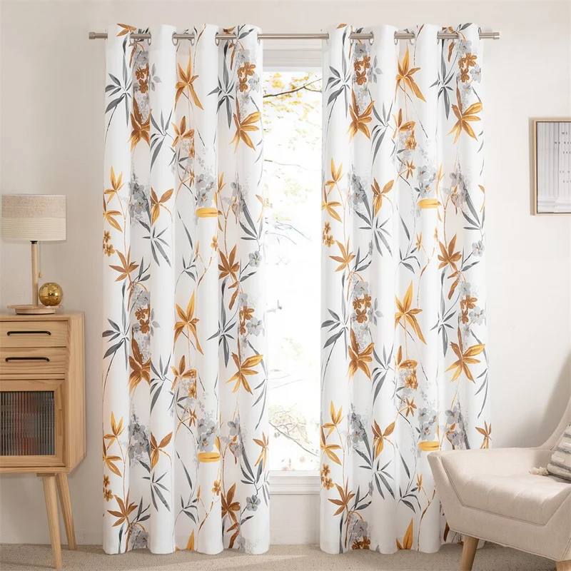 Vorhang Bryne mit floralem Bambus-Design