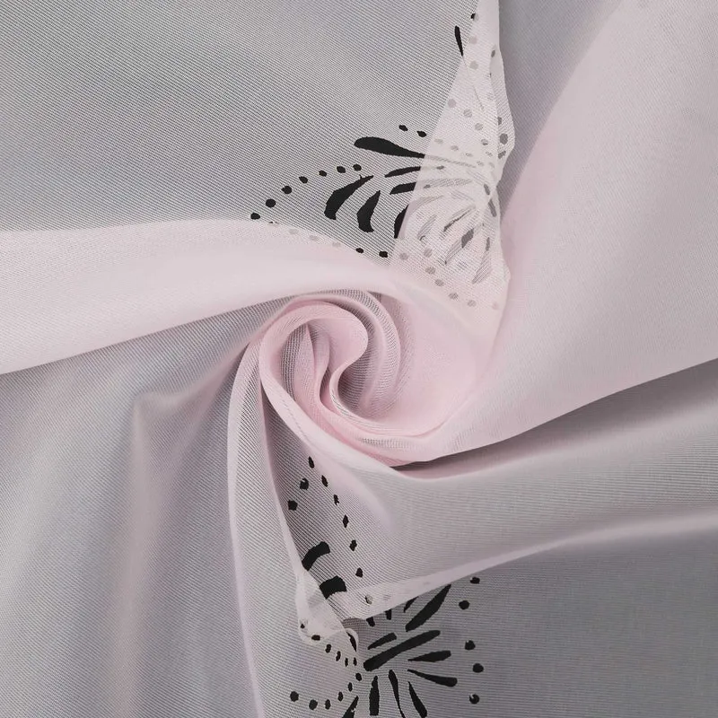 Scheibengardine mit Schmetterlingsdesign Dreiecksabschluss 1 Stück