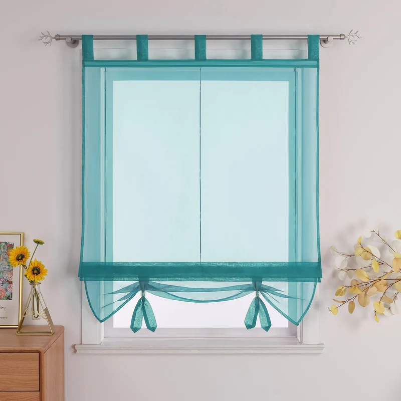 Rollo Kräuselbandgardine Transparente Fensterdeko Luftdurchlässig 1 Stück
