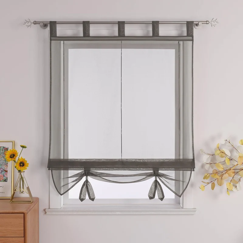 Rollo Kräuselbandgardine Transparente Fensterdeko Luftdurchlässig 1 Stück