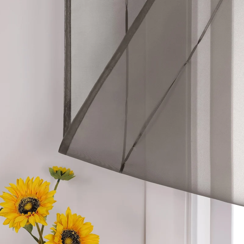 Rollo Kräuselbandgardine Transparente Fensterdeko Luftdurchlässig 1 Stück