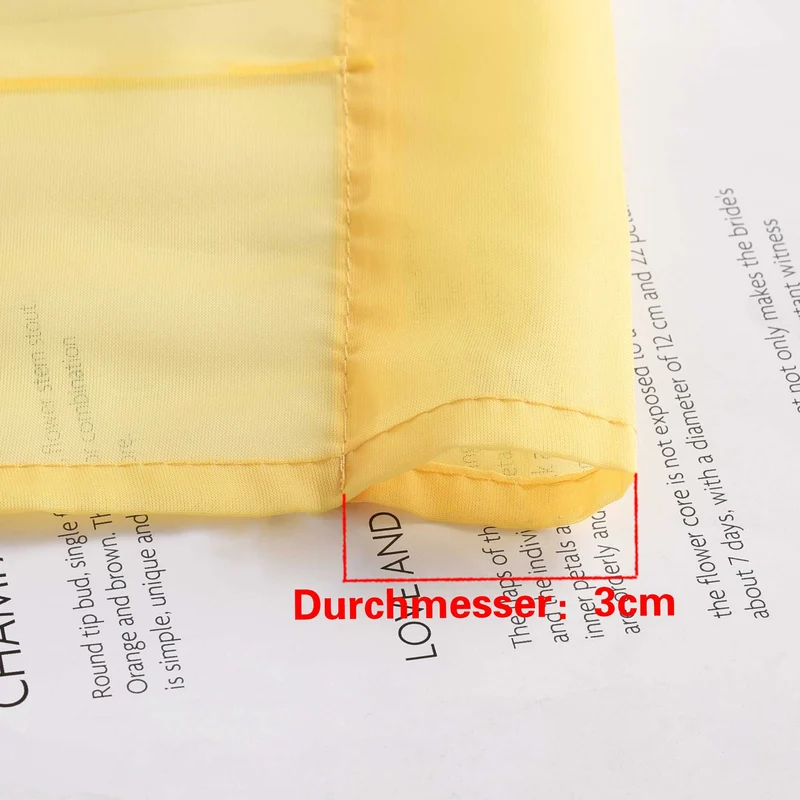 Rollo durch Stangendurchzug Transparente Luftig Unifarbig 1 Stück