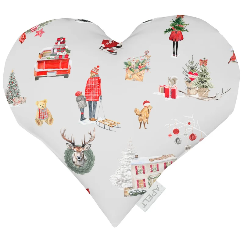 APELT 5821 Herzkissen Christmas-all-over