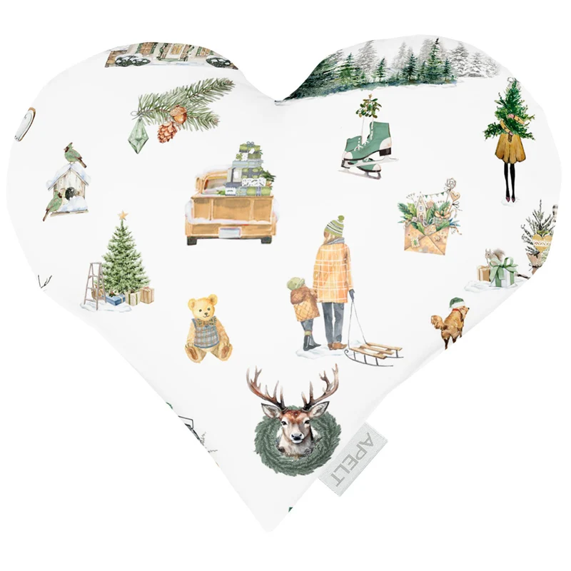 APELT 5821 Herzkissen Christmas-all-over