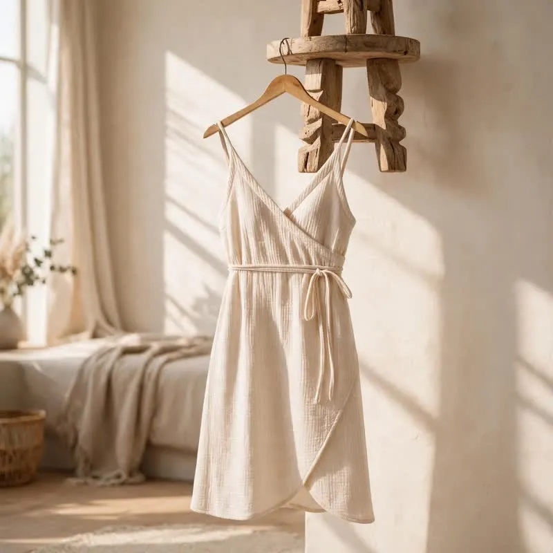 Unifarbenes ärmelloses Loungekleid