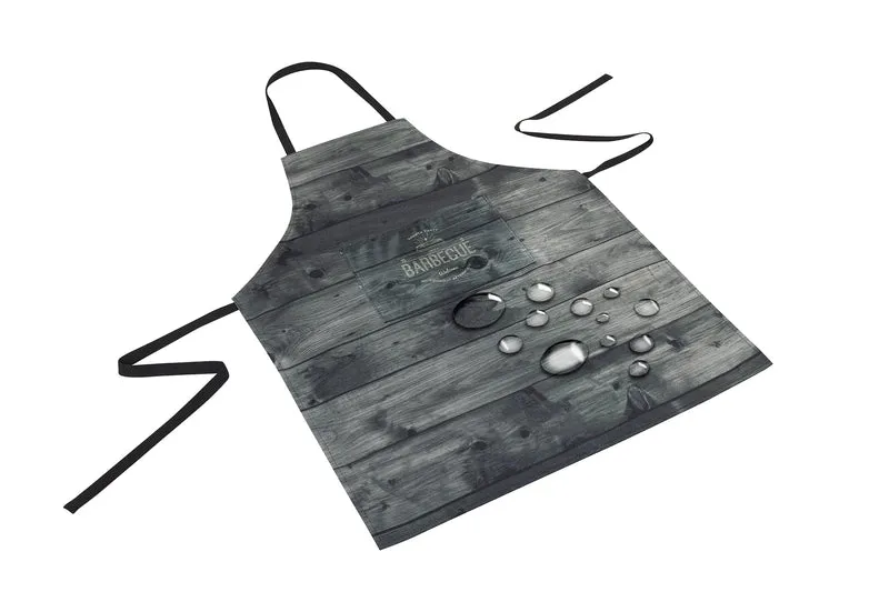 Grillschürze Schürze mit Fleckschutzausrüstung 65 x 80 cm mit Bändern zum Umhängen und Binden