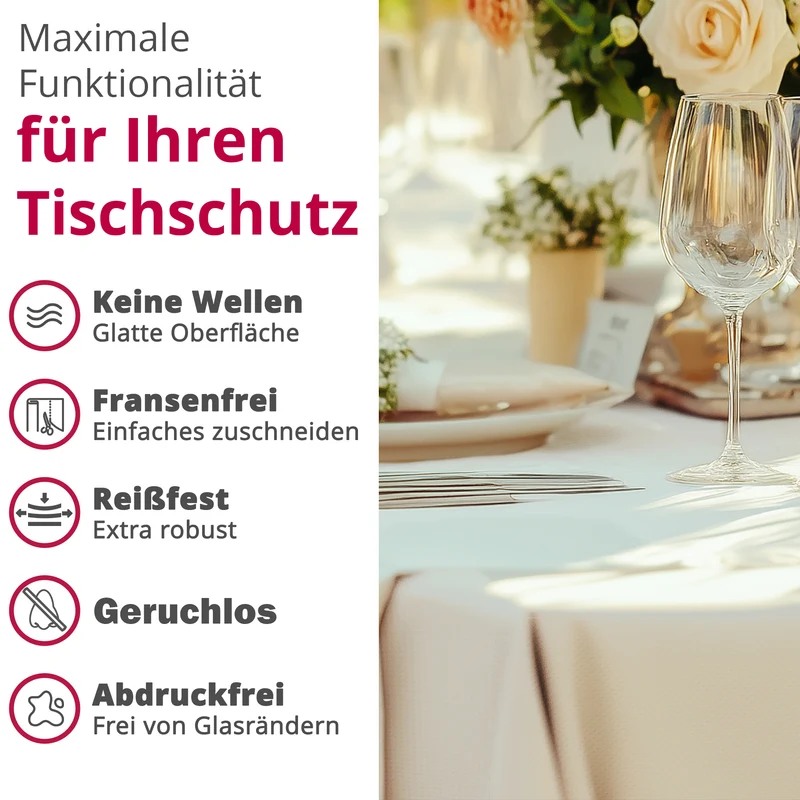 Tischdecke Rolle Vliesstoff Tischläufer Vlies wasserabweisend