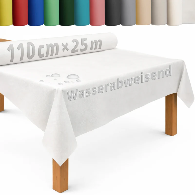 Tischdecke Rolle Vliesstoff Tischläufer Vlies wasserabweisend