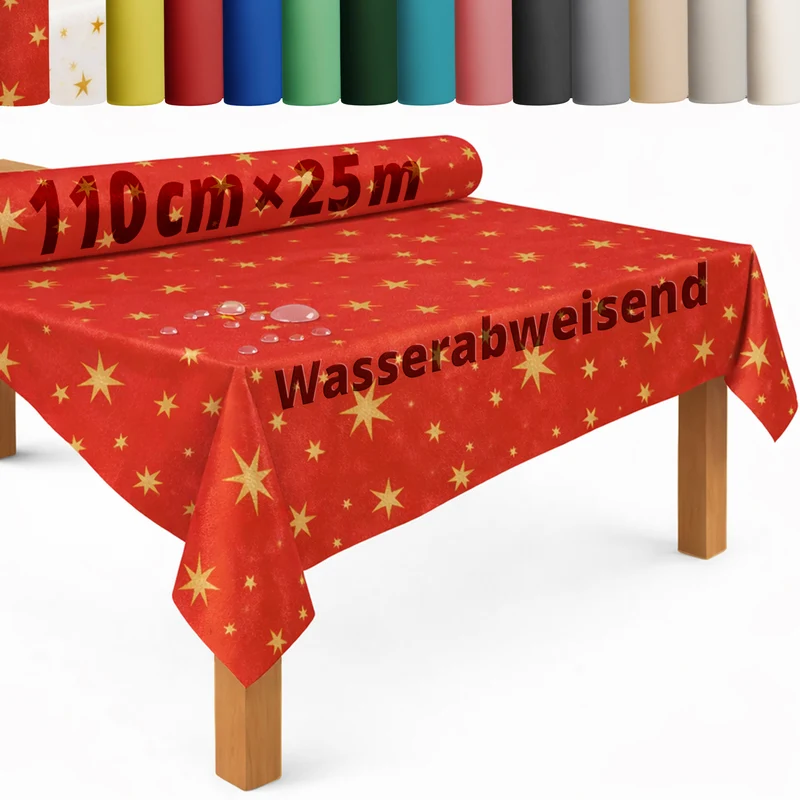 Tischdecke Rolle Vliesstoff Tischläufer Vlies wasserabweisend